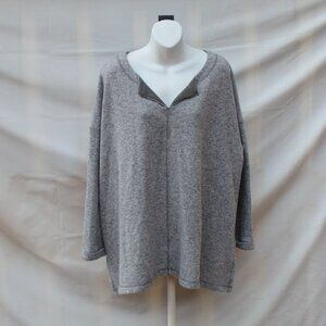 Live Love Lounge Karen Neuberg Pullover Sweater, Grey, Size 2XL